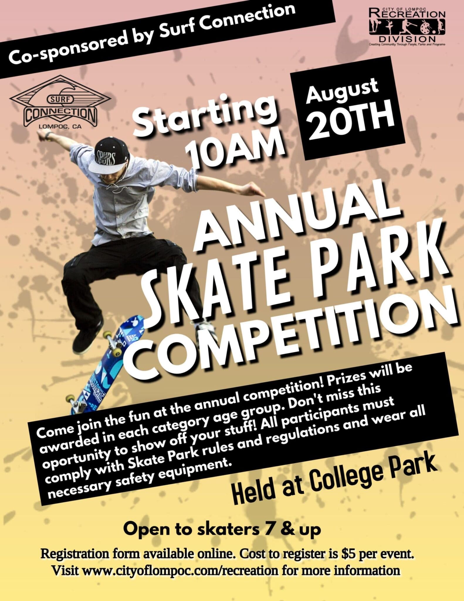 Lompoc Parks and Recreation's Annual Skateboard Competition Lompoc